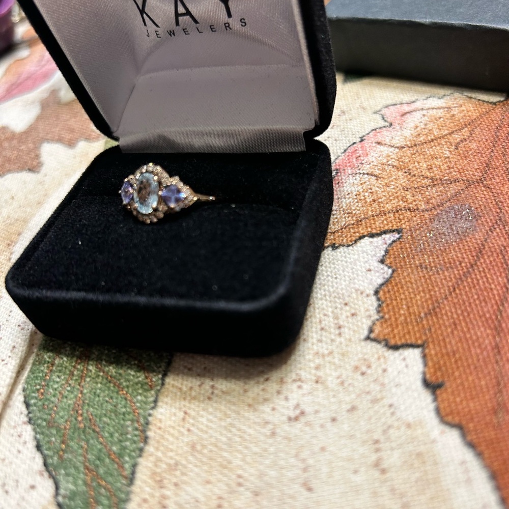 Ring, LeVian tanzanite and aquamarine.
